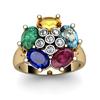 Image 1 : Genuine  2.92 ctw 14kt Multi-Color Precious Stone & Diamond Ring