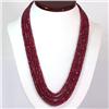 Image 1 : Natural Ruby Necklace 4 Rows Round Cut 588.50 total ctw L-4