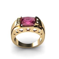 Genuine 2.80 ctw Ruby & Diamond Ring White or Yellow Gold 10kt 5.3g