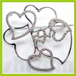 Genuine 0.31 ctw 14K Diamond Studded Fashion Brooch HI I1