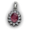 Image 1 : Genuine  1.25  Ctw Ruby Pendant 14K Wwhite Or Yellow  Gold