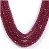 Image 2 : Natural Ruby Necklace 4 Rows Round Cut 588.50 total ctw L-4
