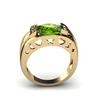 Image 1 : Genuine 3.85 ctw Peridot & Diamond Ring White or Yellow Gold 10kt 5.3g