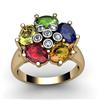 Image 1 : Genuine  2.93 ctw 10kt Multi-Color Precious Stone & Diamond Ring