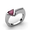 Image 1 : Genuine 1.08 ctw Ruby  Euro Shank & Diamond Ring 14kt White or Yellow Gold 5.37g