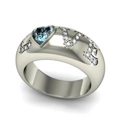 Genuine 0.74 ctw Topaz & Diamond Ring 14kt White or Yellow Gold 9g
