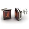 Image 1 : Genuine 5.0 ctw Garnet Earring 14ktWhite or Yellow Gold 3.2g