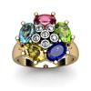 Image 1 : Genuine  2.9 ctw 14kt Multi-Color Precious Stone & Diamond Ring