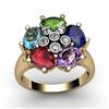 Image 1 : Genuine  2.9 ctw 10kt Multi-Color Precious Stone & Diamond Ring
