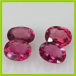 Natural Pink Tourmaline Oval Cut AAA 9x11mm 4 pcs per lot 16.24ctw