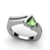 Image 1 : Genuine 1.08 ctw Peridot  Euro Shank & Diamond Ring 14kt White or Yellow Gold 5.37g