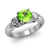 Image 1 : Genuine 1.55 ctw Peridot & Diamond Ring White or Yellow Gold 14kt 4.25g