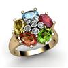 Image 1 : Genuine  2.85 ctw 10kt Multi-Color Precious Stone & Diamond Ring