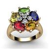 Image 1 : Genuine  2.93 ctw 14kt Multi-Color Precious Stone & Diamond Ring
