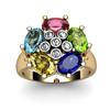 Image 1 : Genuine  2.9 ctw 14kt Multi-Color Precious Stone & Diamond Ring