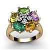 Image 1 : Genuine  2.73 ctw 10kt Multi-Color Precious Stone & Diamond Ring