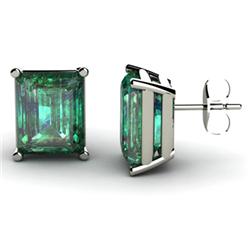 Genuine 6.30 ctw Emerald Earring 14ktWhite or Yellow Gold 3.5g