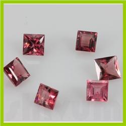 Natural Pink Tourmaline Princess Cut 4x4mm 44 pcs per lot 16.54ctw