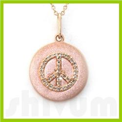 Genuine 0.15 ctw 14k Pink Gold Necklace 16" 2.36g