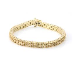 Genuine 14.56 ctw 14k Yellow Gold Bracelet 25.30g