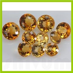 Natural CitrineRound Checkered Cut14mm estimated 8 pc per lot 81.15ctw