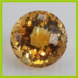 Natural Citrine Round Checkered Cut 16mm estimated 1 pc per lot 13.2ctw