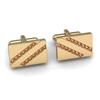 Image 1 : Genuine 1.12 ctw Citrine Cufflink 14kt W/Y Gold 5.44g