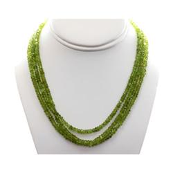 Natural Emerald Round  Beads Necklace w/brass clasp