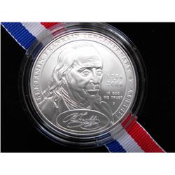 BEN FRANKLIN COMMEMORATIVE SILVER $1