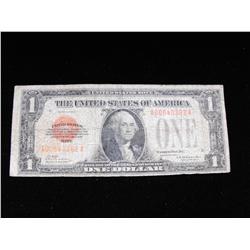 $1 1928 LEGAL TENDER TOUGH NOTE RED SEAL