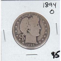 1894 O BARBER HALF SILVER