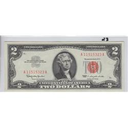 $2 RED SEAL UNCIRCULATED 1963 BOLD CRISP