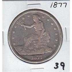 1877 TRADE SILVER DOLLAR