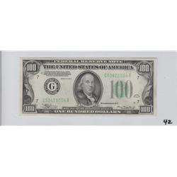 UNCIRCULATED $100 1934 GREEN SEAL FRN BOLD CRISP