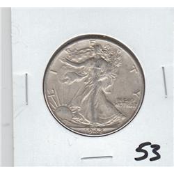 WALKING LIBERTY HALF DOLLAR SILVER 1942 HIGH GRADE