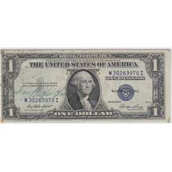TREASURER AUTOGRAPH $1 SILVER CERTIFICATE 1935 PRIEST