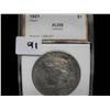 Image 1 : KEY 1921 $1 PEACE DOLLAR (AU 58)