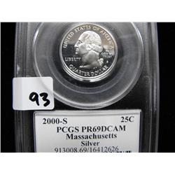 2000 S SILVER 90% PCGS PROOF 69 DCAM QUARTER
