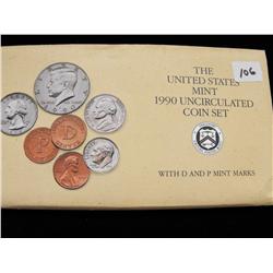 1990UNC COIN SET D AND P MINT COINS
