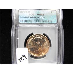 2007 D ICG MS 65 WASHINGTON $1