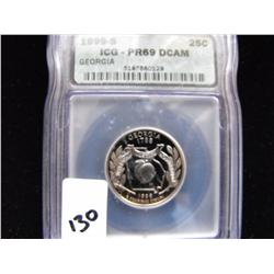 1999 S ICG PR 69 PROOF D CAM QUARTER