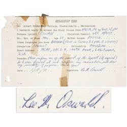 Lee Harvey Oswald College Application