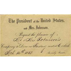 Andrew Johnson Invitation