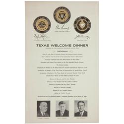 JFK ''Texas Dinner'' Program