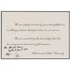 Image 1 : JFK Sympathy Card Signed by RFK