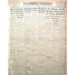 L.A. Examiner 1948 Israeli War