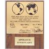 Image 1 : Buzz Aldrin Signed Apollo 11 Plaque