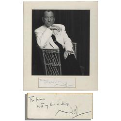 Noel Coward Signed Photo