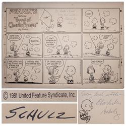 Schulz Sunday ''Peanuts'' Strip