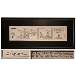 ''Peanuts'' Signed Strip